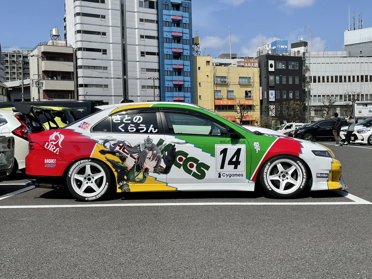 cipher_garm1's tweet photo. もうバレ始めているので…
この度JACCS MC アコードのリスペクトとして(CL7もJACCSでレースしてたら…という仮想JTCC)
｢JACCS WG アコードVer.1X｣
少しずつ、協力してくれる仲間と作り上げました！しっかりした報告は後でします！
#ウマ娘
#ウマ娘5th大阪D1 
#ゴールドシチー
#サトノクラウン
#痛車 https://t.co/yfUq09Dc8O