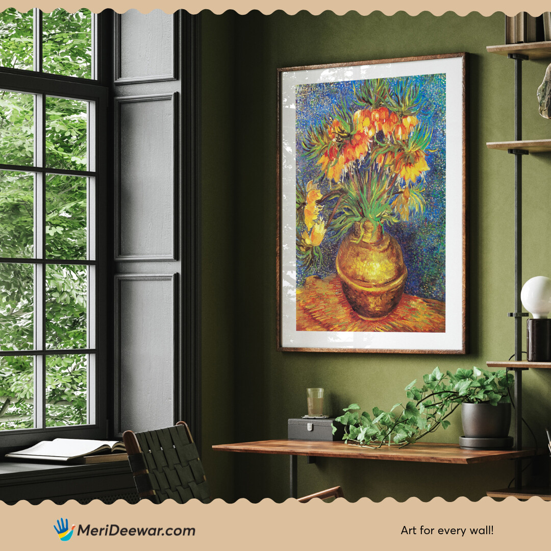 Vincent Van Gogh's beautiful painting of a flower vase is truly a masterpiece.

#VanGogh360 #ArtisticJourney #PuneArtScene #workshopsinpune #lifestyle #interiordesigns #newhome #architecture #homestyle #starrynight #luxuryliving #wallartprints #VanGogh #FlowerVase #ArtisticGenius