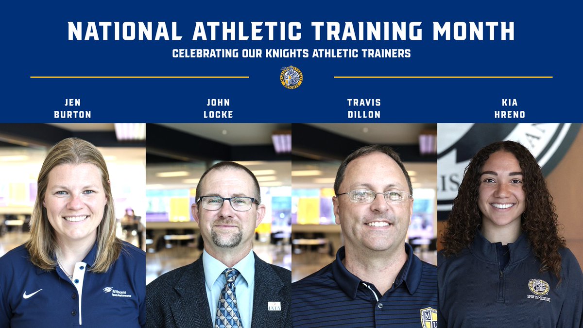 March is National Athletic Training Month, and we have a tremendous crew of Athletic Trainers at Marian! Thank you to @MarianU_AT staff and all of the PRN's who come in to support our teams!! Jen, Kia, John, and Travis are the best, blessed to have them every day at MU!