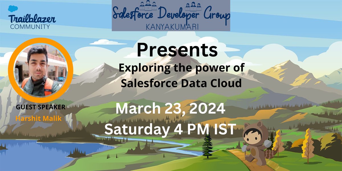 Hi Everyone. I am Calling for Salesforce Trailblazers to join us for the Exploring the Power of Salesforce Data Cloud on March 23 at 4 PM (IST). To join the session Please register by using this link: trailblazercommunitygroups.com/events/details… #TrailblazerCommunity #Salesforce