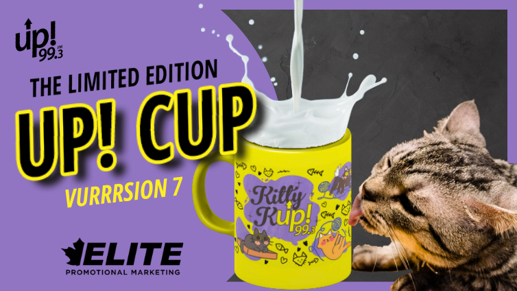 up! CUP VURRRSION 7: Available for the next 3 months, THE KITTY KUP made possible by @ElitePromoMark features our furry, playful and adorably cute feline friends! 🐱😻😽 GET YOUR CLAWS on your very own: up993.com/up-cup/ Good luck!