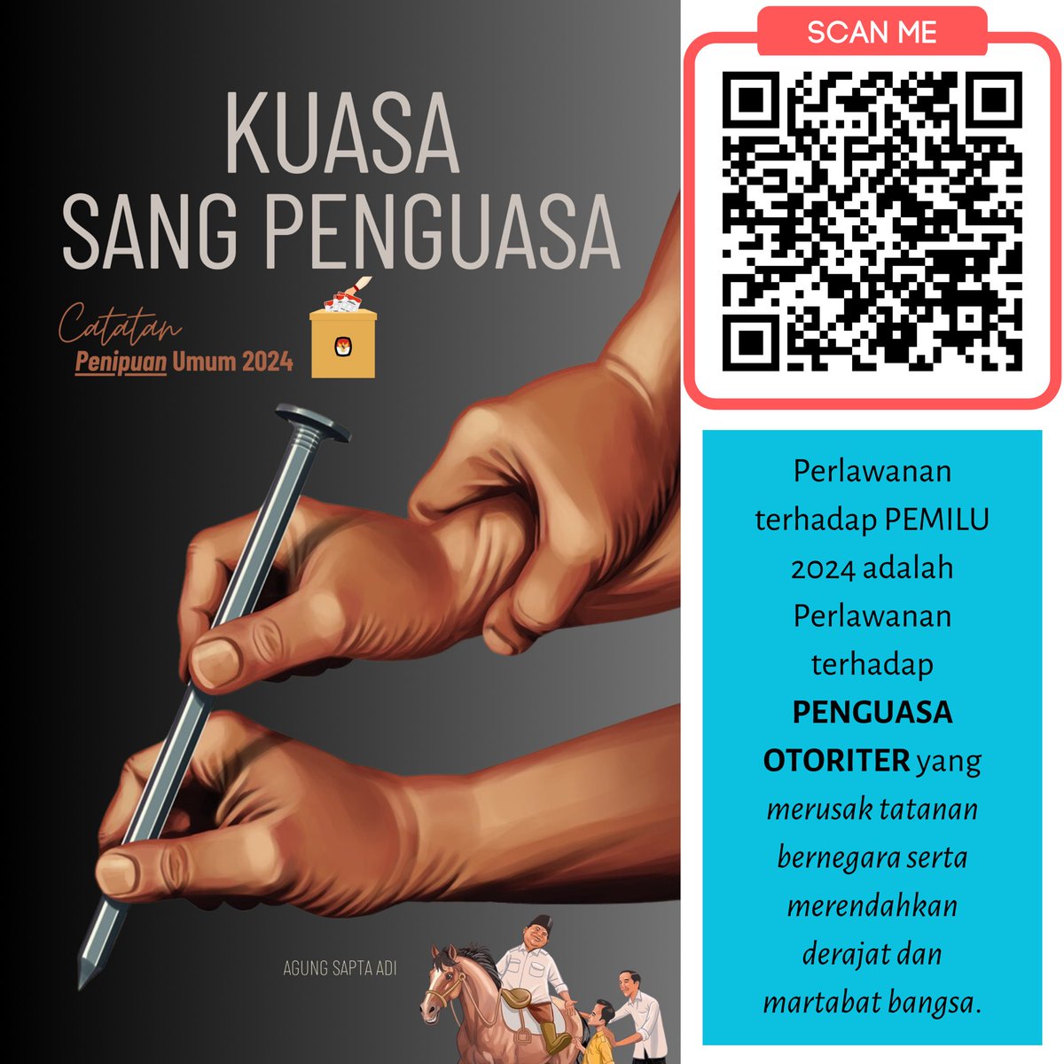 *Kuasa Sang Penguasa*                 Ketika kebodohan itu dipelihara pemimpin negeri, yang mengelola negara dengan semaunya sendiri. 

Bukan ditulis pakar dibidang hukum atau politik, bukan pula ditulis oleh mereka yang punya kepentingan pragmatis dan politis. 

Gambaran