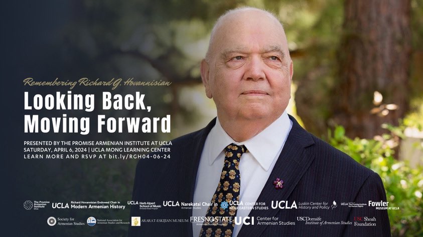 Join us April 6 as we honor and celebrate the life and legacy of the late UCLA Professor Richard G. Hovannisian. The event features remarks from students, colleagues, friends &amp; family, as well as short films and a Western Armenian music performance. bit.ly/RGH04-06-24