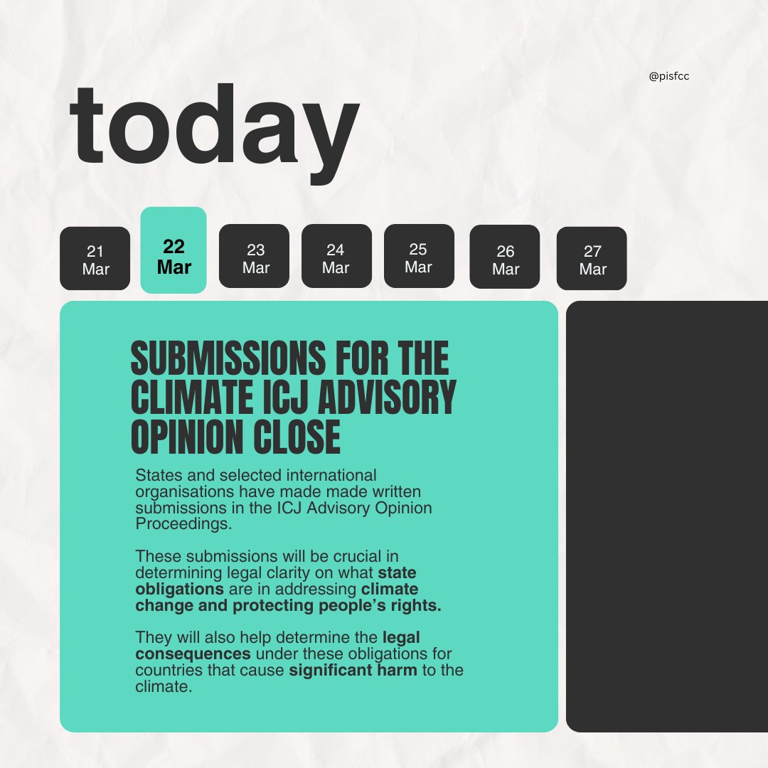 Big news! States and international organisations have submitted written statements in the #ClimateICJAO Proceedings. These will define climate obligations and consequences in a bid to ratchet ambition and accountability. The Climate Justice Journey Continues.