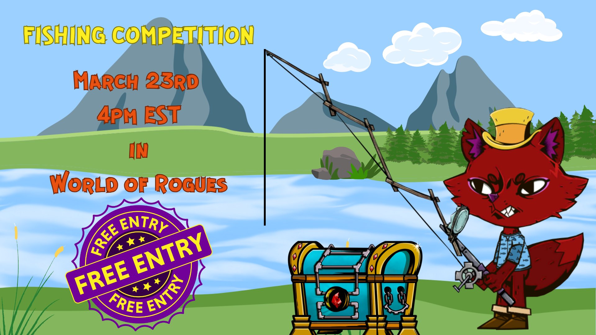 Rogues on X: Get ready for our weekly fishing competition 🎣 ⏰ 4pm EST in  World of Rogues 🏆 Top 3 players get loot boxes! Play here:   🎮 #Web3gaming #NEARProtocol #Polygon #