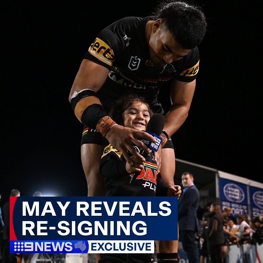 #EXCLUSIVE: Taylan May has revealed that he will remain at the @PenrithPanthers until the end of 2026, telling #9News reporter @ZacBailey14 the news BEFORE telling his teammates after last night's win over the Broncos. #9News MORE: nine.social/C6P