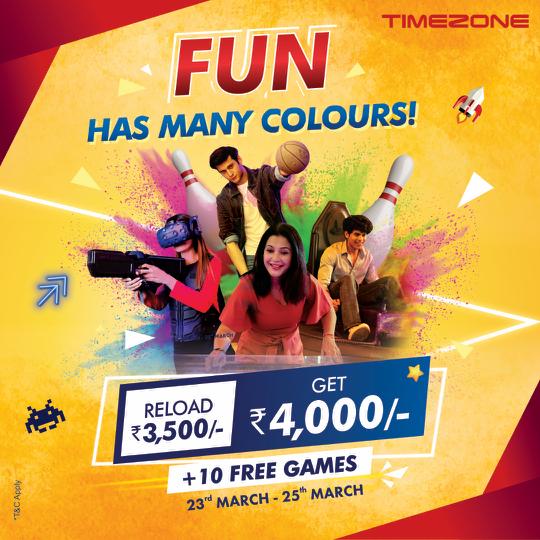 nasikcitycentre's tweet image. Step into a world of endless fun and excitement this Holi! Get ready to level up with exclusive arcade offers. Don’t miss out!! 

#HoliGaming #ArcadeFun #GoBowling #Playmorewinmore #timezonegames
