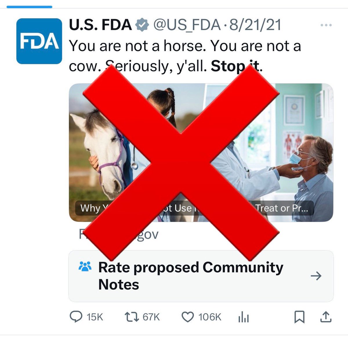 🚨BREAKING: FDA loses its war on ivermectin and agrees to remove all social media posts and consumer directives regarding ivermectin and COVID, including its most popular tweet in FDA history. This landmark case sets an important precedent in limiting FDA overreach into the…