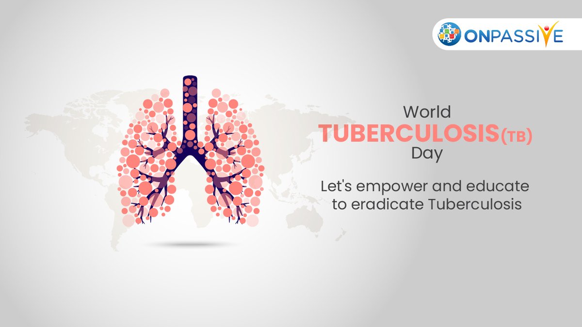 Join us in raising awareness on World Tuberculosis (TB) Day! Together, let's empower and educate to eradicate Tuberculosis.

#ONPASSIVE #WorldTuberculosisDay #sayNOtoTB #endTB #WorldTBDay #WorldTBDay2024