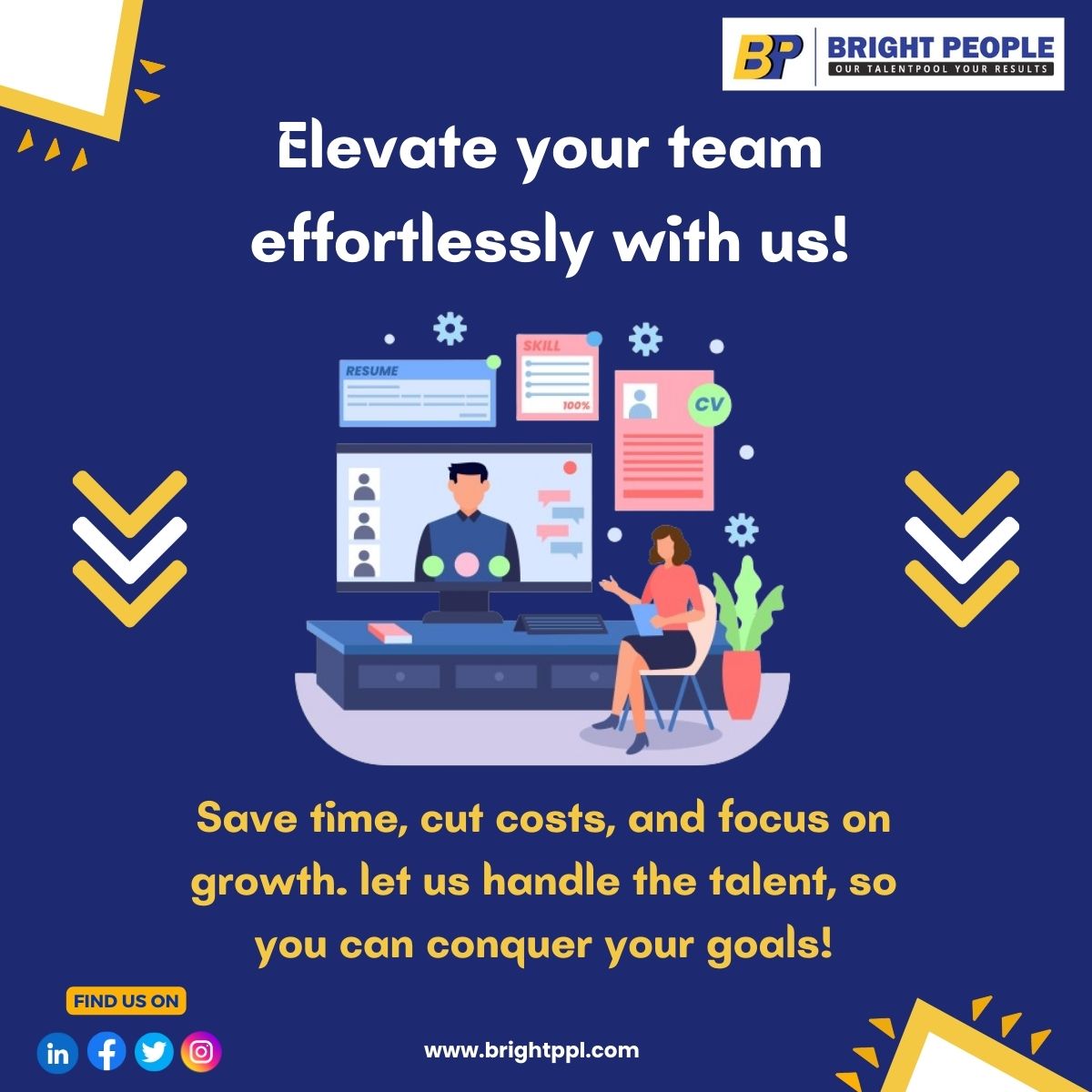 Brightpeople5's tweet photo. Struggling to find Skilled Manpower to grow your business in the market?

👉Customized Staffing Services - Designed to suit your specific needs.🤗

"Elevate your workspace with exceptional talent."

 Brightpeople - your partner in recruitment excellence. https://t.co/eae63kKHJF