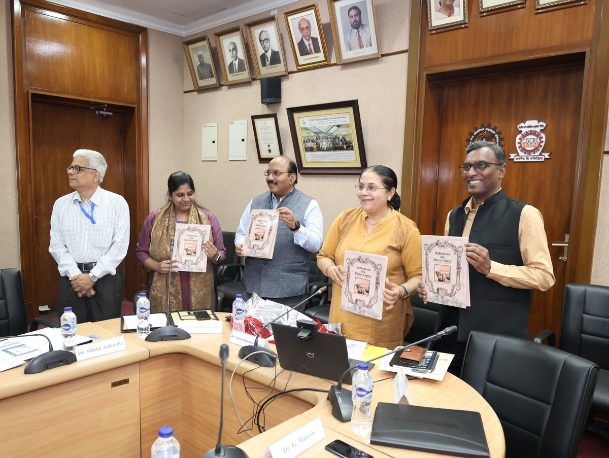 Delighted to share the launch of ‘Reflections of a Bharat Legacy; Unfurling the stories of the past for an inspiring future...’ by Dr S. K. Mishra, Director @official_cgcri This booklet identifies & transcends the legacy of ceramics & glass research in India. @ncsmgoi @CSIR_IND
