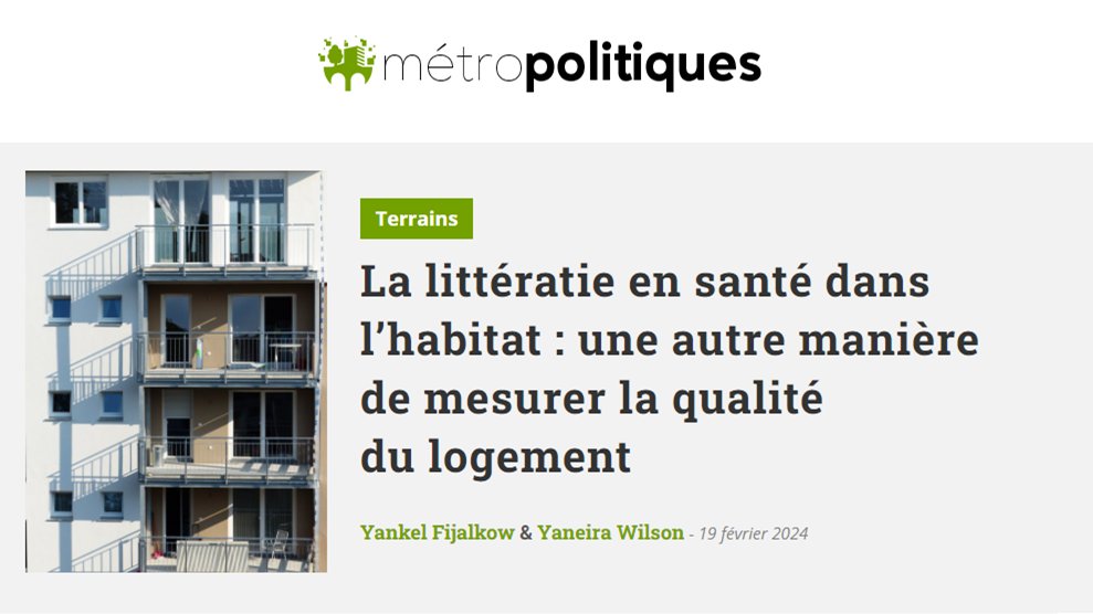 MSH Paris Nord @mshparisnord.bsky.social (@mshparisnord) on Twitter photo #VendrediLecture | <a href="/Metropolitiques/">Métropolitiques</a>
Partant de la capacité des habitants à associer les difficultés dans l’habitat, sa qualité et leurs problèmes de santé, <a href="/FijalkowYankl/">Yankel Fijalkow</a> et <a href="/YaneiraWilson/">yaneira wilson</a> questionnent le logement comme possible enjeu de santé publique
👉metropolitiques.eu/La-litteratie-… #VendrediLecture | <a href="/Metropolitiques/">Métropolitiques</a>
Partant de la capacité des habitants à associer les difficultés dans l’habitat, sa qualité et leurs problèmes de santé, <a href="/FijalkowYankl/">Yankel Fijalkow</a> et <a href="/YaneiraWilson/">yaneira wilson</a> questionnent le logement comme possible enjeu de santé publique
👉metropolitiques.eu/La-litteratie-…