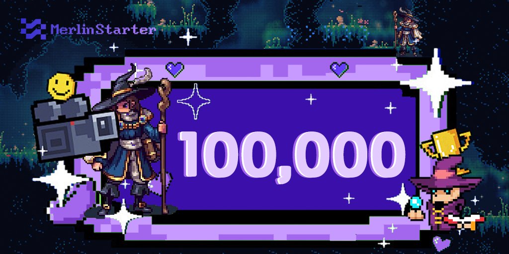 🔥 100,000 followers

🟪 Magic casting skills loading...

😎 Merlin wizards, are you truly ready for the <a href="/MerlinLayer2/">Merlin Chain</a> bull run?  

#MerlinStarter #BTClayer2 #MerlinChain