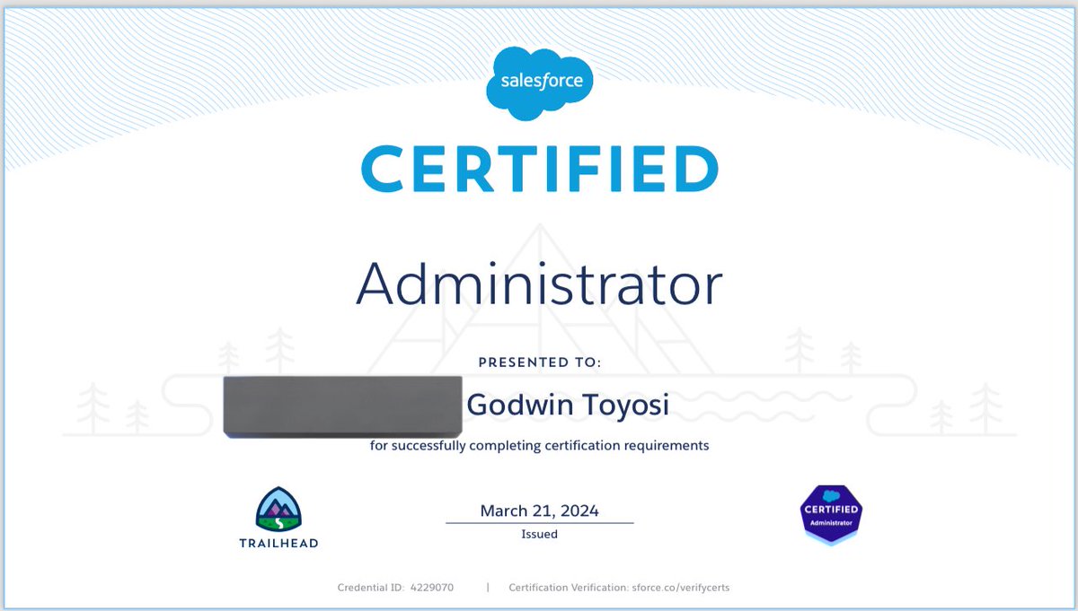 ToyosiGodwin's tweet image. Now that everything is calm. Guys, I passed my Salesforce Administration exams yesterday 🎉

Now open to Salesforce Admin entry roles ✌️. Please repost 🫶🫶