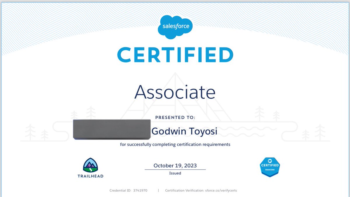 ToyosiGodwin's tweet image. Now that everything is calm. Guys, I passed my Salesforce Administration exams yesterday 🎉

Now open to Salesforce Admin entry roles ✌️. Please repost 🫶🫶