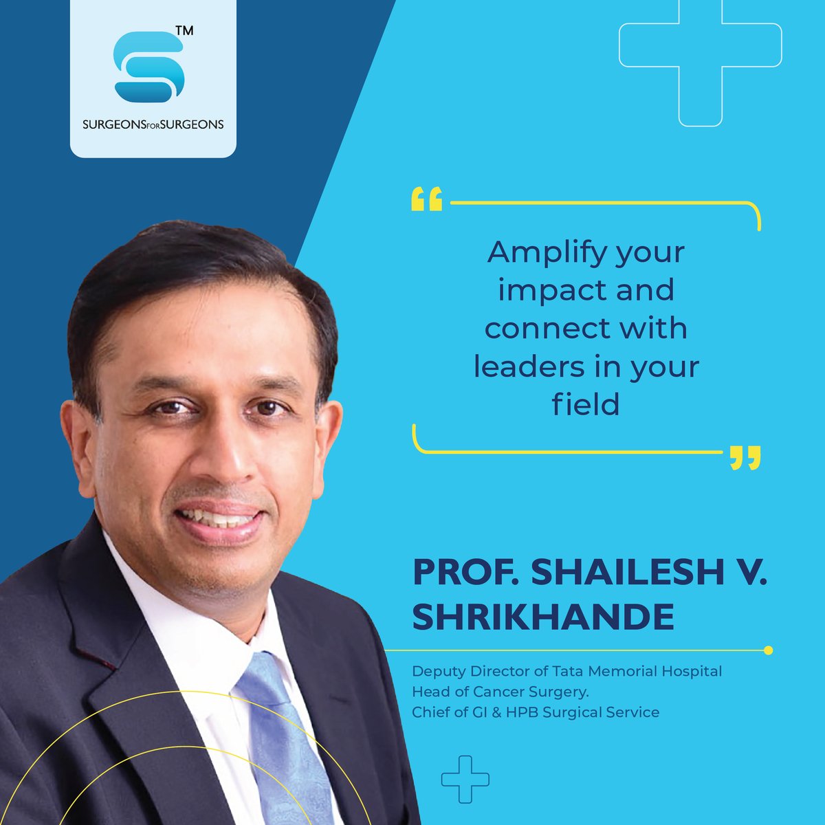 for_surgeons's tweet photo. Meet Dr @Shrikhande_SV. Cofounder of SFS.
He is a leading cancer surgeon and mentor to young surgeons. He believes #Surgeonsforsurgeons can improve how global surgeons connect together.
Install Now ⬇
APP STORE: https://t.co/gMKRmcLRKs
PLAY STORE: https://t.co/VlAFzcOZfe https://t.co/tKWpY0csyz