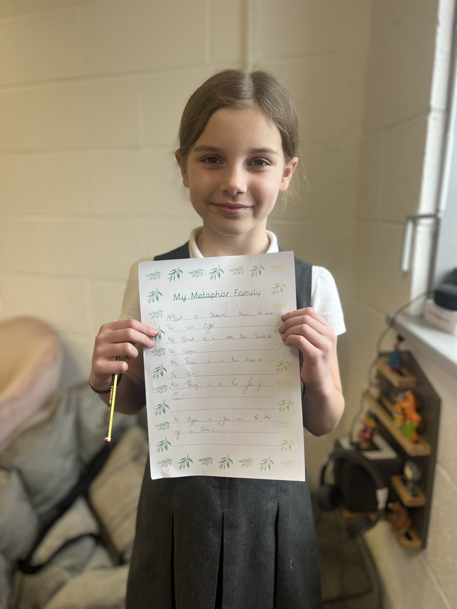Amazing work from this superstar today, such wonderful metaphors, keep up the great work @MabLanePri @MabLaneEnglish @MrScarrMLP 😊🌈 #onlythebest #keepitup