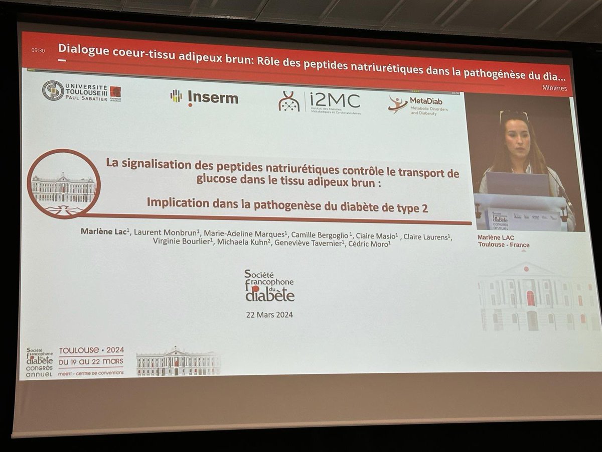 tweetmrlnlc's tweet image. Merci à la @SFDiabete de m’avoir donné l’opportunité de présenter une partie de mes travaux de thèse. #sfd2024