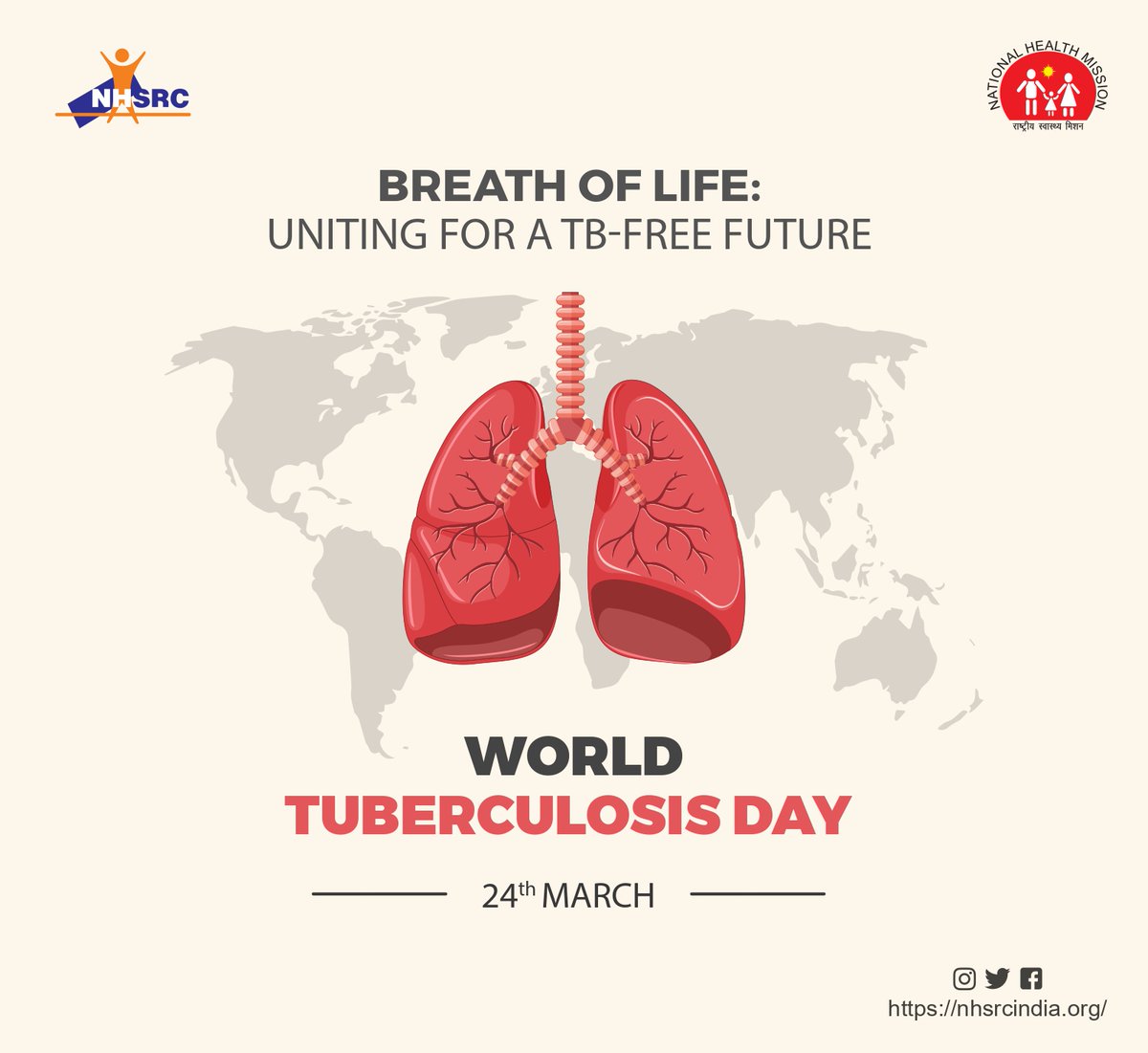 Let's join hands on this #WorldTBDay to unite in the fight against tuberculosis. Visit your nearest Ayushman Arogya Mandir for assistance, resources, and support for TB prevention and treatment services. Together, let's work towards a TB-free future! #EndTB #HealthForAll