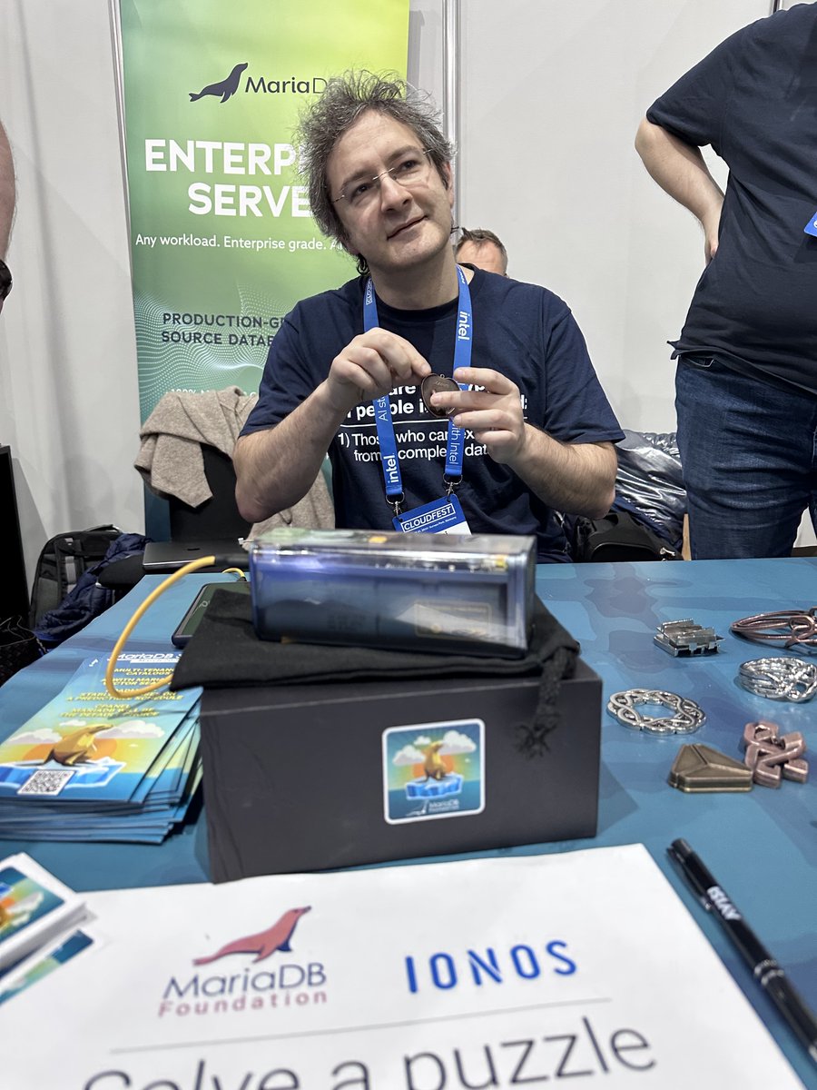 During the #CloudFest Sergei Golubchyk has earned the title of a 'professional puzzle-solver'. Which we think also describes perfectly his activities in his free (from puzzle solving) time - Sergei is a Chief Architect of the @Mariadb plc and a board member of the @mariadb_org .…