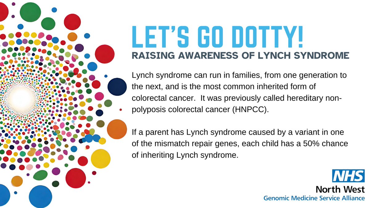 Anyone diagnosed with endometrial or bowel cancer should be offered testing for Lynch Syndrome. Find out this #LynchSyndromeAwarenessDay here: nw-gmsa.nhs.uk/education-and-…