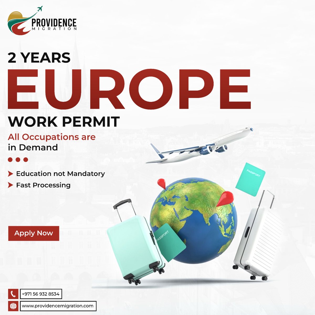 🌍✈️ Ready to start on a European adventure? Secure your future with a 2 years Europe work permit! 📜👷 All occupations are in demand - no matter your expertise. 🚀📝 Education not mandatory - your skills speak volumes.
#providence #europework #live #europeworkpermit #migration