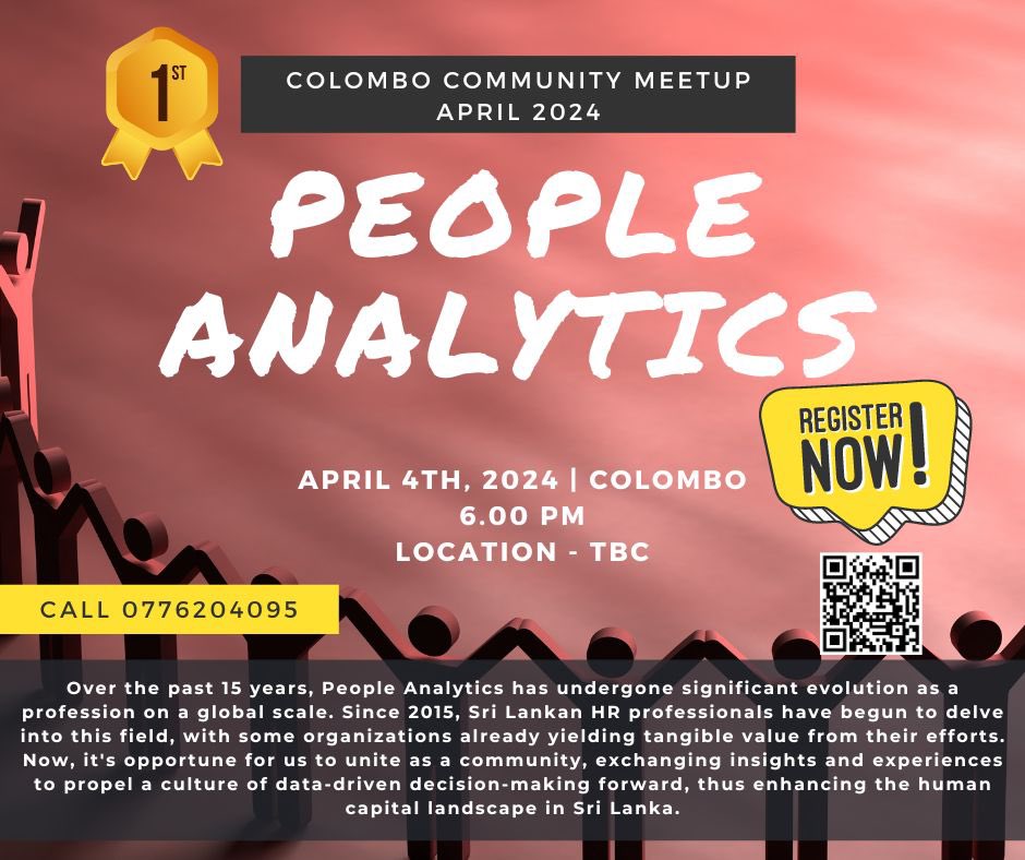It’s been 10 years, time for us to unite as a community, exchanging insights & experiences. @david_green_uk we are moving Foward in Sri Lanka #PeopleAnalytics #HRAnalytics
You can Register for the 1st meetup forms.gle/iZCnZyYZrQd7eK…