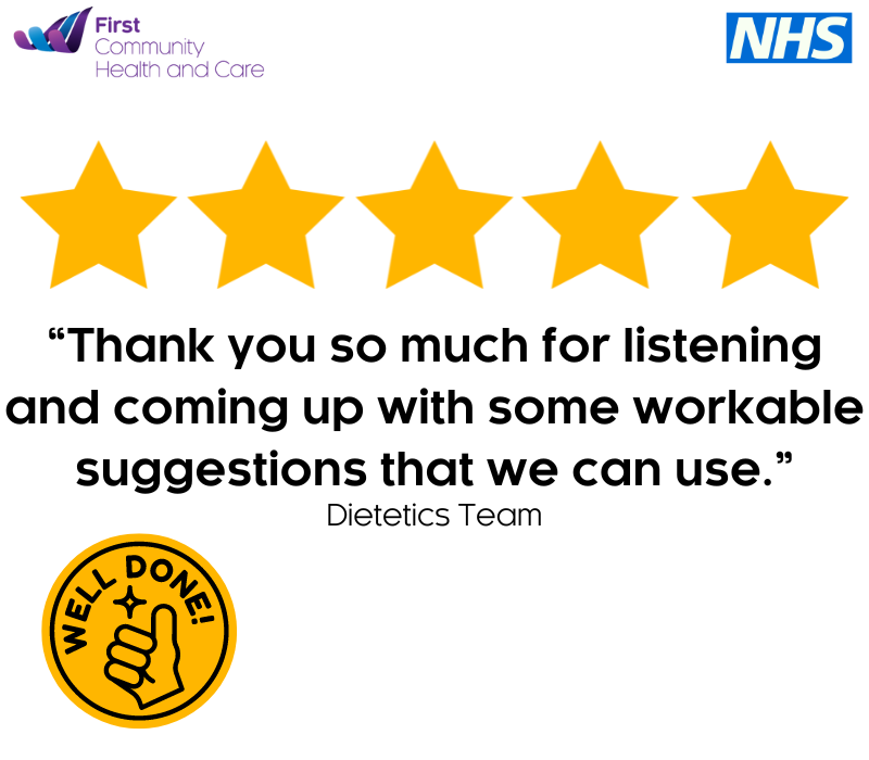 This #feedbackfriday we are sharing some feedback from a parent after their child was seen by our Dietetics team. Our qualified and experienced dietitians provide a service in the community for children and adults. Find out more about our service here: ow.ly/4cHm50QU7S4