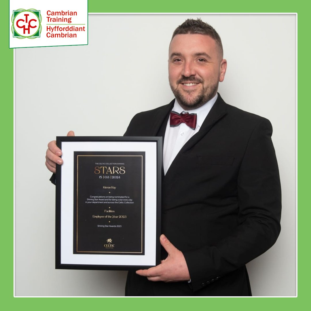 🌟 Big Congratulations to Kieran Ray! 🌟 We are thrilled to share that Kieran has been honoured with the prestigious Employee of the Year for Facilities at the Celtic Collection Shining Star Awards! 🏆His commitment to his ILM Level 3 qualification is truly inspiring. 📚💼
