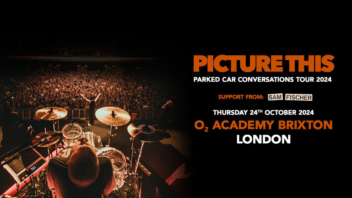 ON SALE: Ahead of the release of their forthcoming album 'Parked Car Conversations', rock quartet @picturethis have announced a show at London's @o2academybrix in October 🧡 Grab tickets 👉 livenation.uk/Z2oP50QVlRX