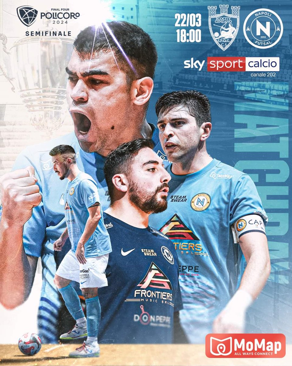 🔵NOI TIFIAMO Napoli Futsal 🔵

🏆 #COPPAITALIA 🇮🇹 SEMIFINALE

𝗘𝗰𝗼𝗰𝗶𝘁𝘆 𝗚𝗲𝗻𝘇𝗮𝗻𝗼 🆚 𝗠𝗼𝗠𝗮𝗽 𝗡𝗮𝗽𝗼𝗹𝗶 𝗙𝘂𝘁𝘀𝗮𝗹

🎦 diretta 𝗲𝘀𝗰𝗹𝘂𝘀𝗶𝘃𝗮 su Sky Sport Calcio 

#WeAreFutsal