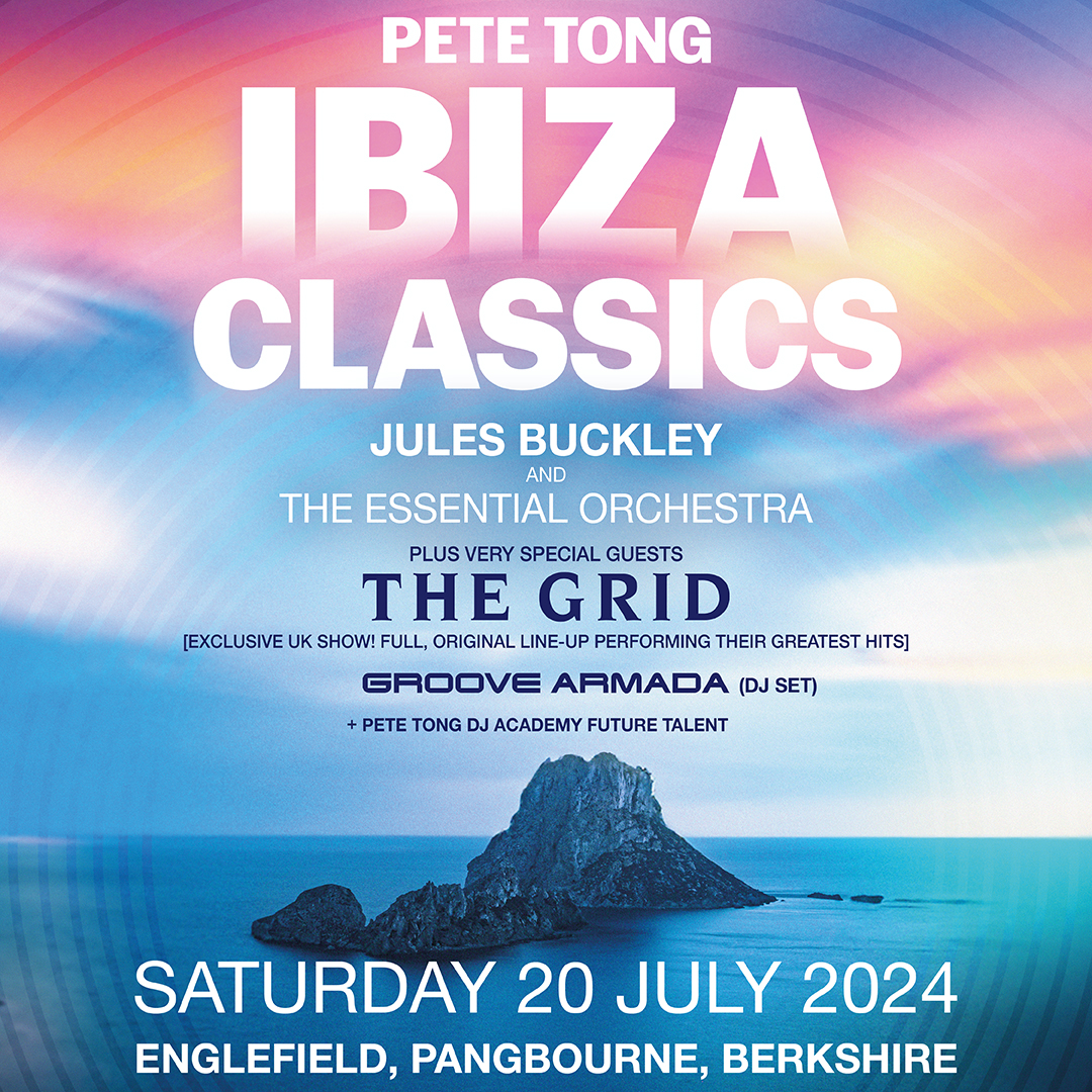🎉 @HeritageLiveGCE presents @petetong Ibiza Classics with @Jules Buckley & The Essential Orchestra, plus special guests The Grid (David Ball & @mrrichardnorris), and @GrooveArmada at #Englefield on Saturday, 20th July 2024. ⏰ Tickets are on sale now 🎫 w.axs.com/5POC50QaMhI