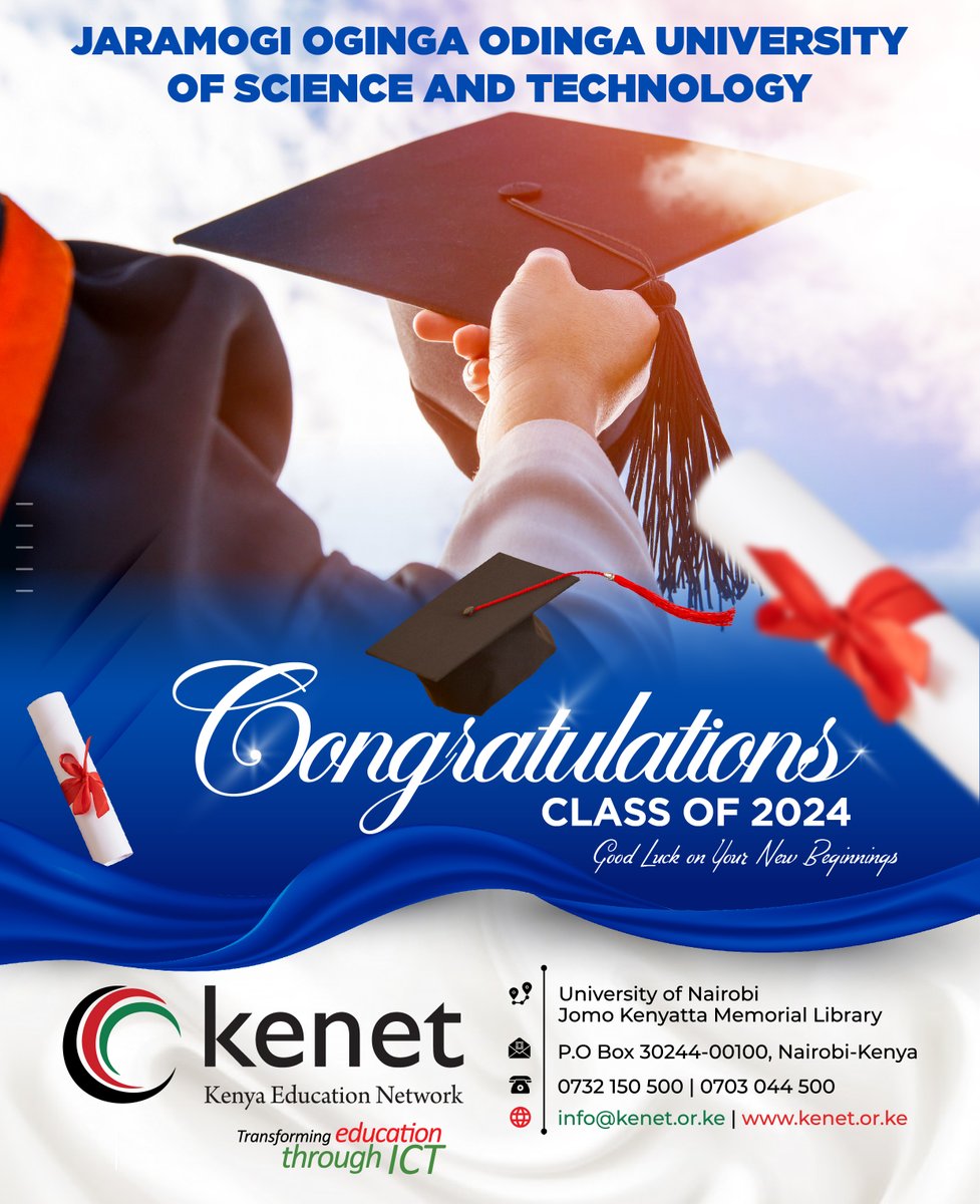 Congratulations to Jaramogi Oginga Odinga University of Science and Technology #Classof2024 on your graduation! Wishing you even more success in the future. @Jooustonline #Installationof2ndVC #11thgraduationceremony #GradIsHere #JOOUST11THGrad #Grad2024 #SteppingOutInFaith