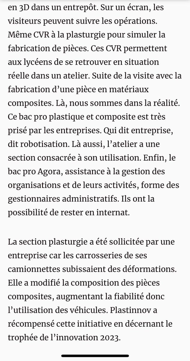 Un article du <a href="/LeRL_SaintAvold/">Le Républicain Lorrain Saint-Avold</a> Saint-Avold-Creutzwald qui valorise la voie professionnelle et les applications de réalité virtuelle dans les apprentissages
<a href="/acnancymetz/">Académie de Nancy-Metz</a> <a href="/Dsden57/">DSDEN de la Moselle</a> <a href="/RLaganier/">Richard Laganier</a> @GregoryPremon