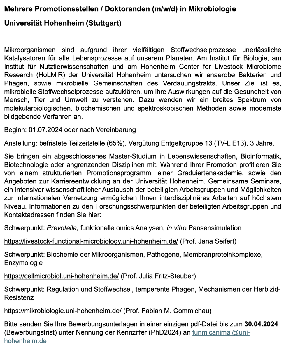 CommichauM's tweet photo. PhD positions available: https://t.co/8ombv81KDj