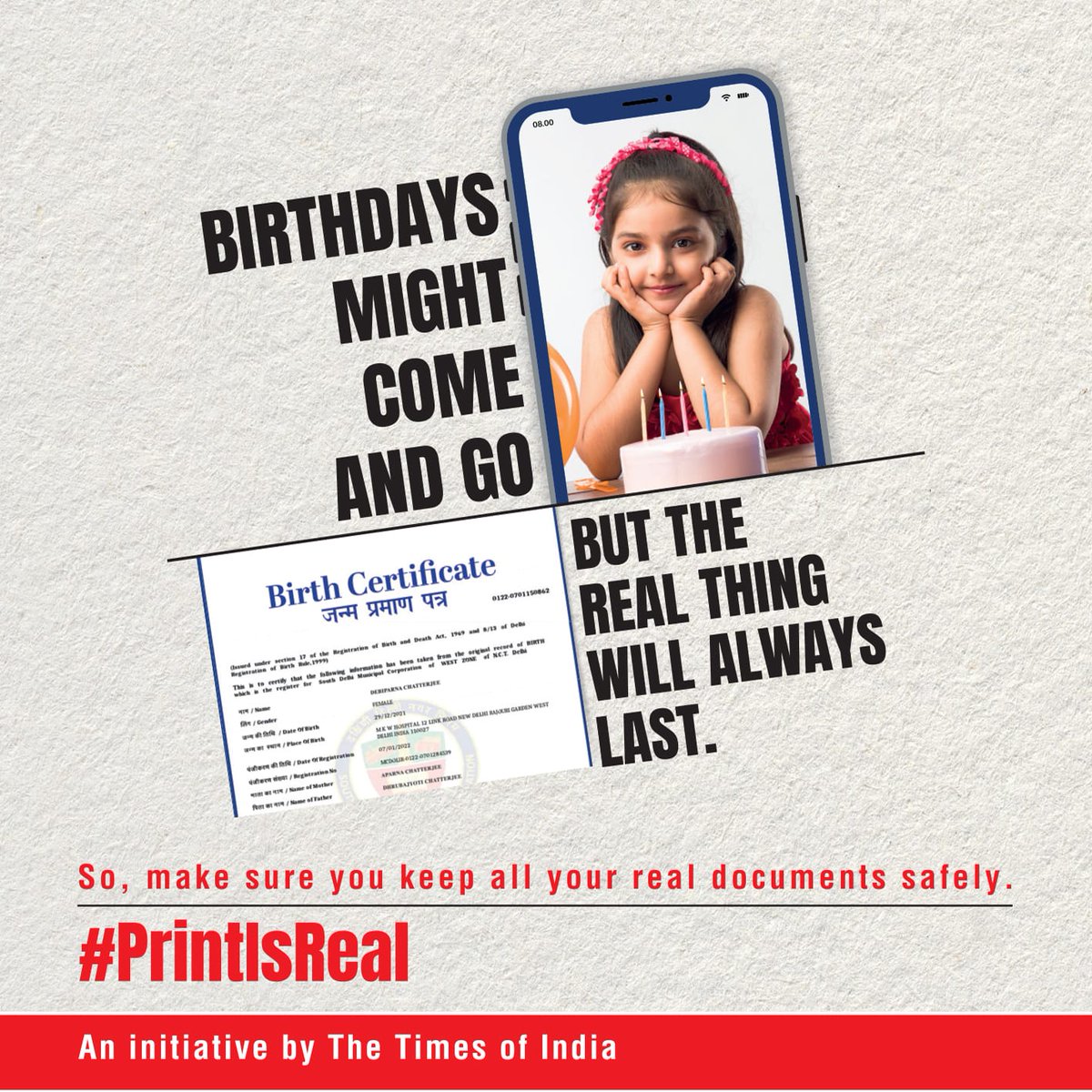 timesofindia's tweet photo. Printed documents hold an irreplaceable status because once they're printed, they're undeniably real. That's the enduring power of print.
Agree? Share more such examples in the comments below using #PrintIsReal
#PowerOfPrint #TheTimesOfIndia https://t.co/HUjwoTYIxQ