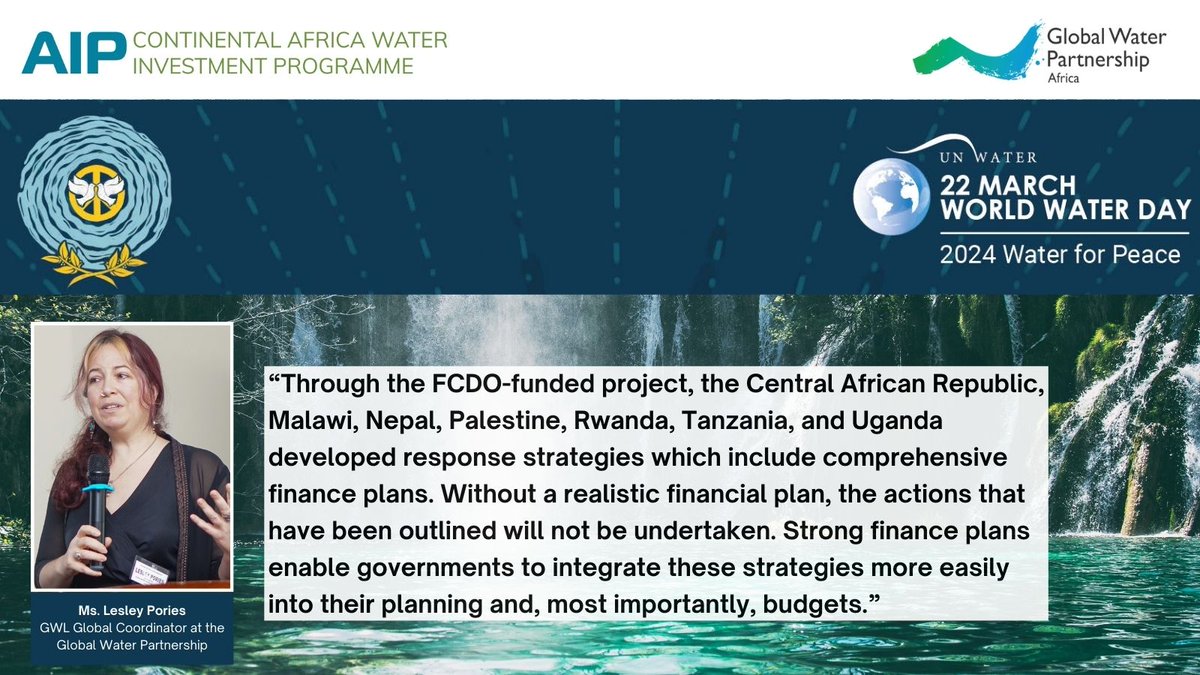 As the world celebrates #worldwaterday, GWP celebrates the Global Water Leadership (GWL) Programme which has supported 7 African, Middle Eastern & Asian countries to identify major challenges in water resources and services management and develop strategies to resolve them.