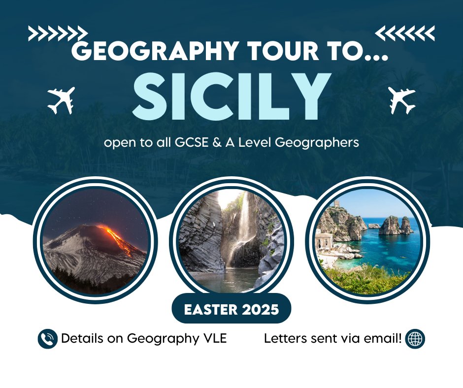 This incredible field visit is open to all GCSE and A Level Geographers, please see Ms Day for more information.