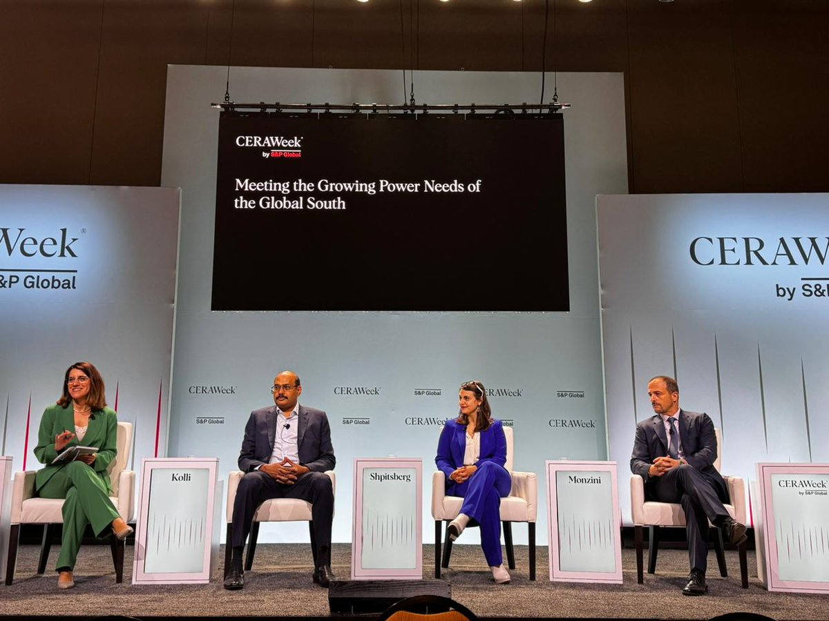 Our Co-founder Mahesh Kolli participated in the panel discussion on 'Meeting the Growing Power Needs of the Global South' @CERAWeek 2024. The other panelists in the session were Anna Shpitsberg & Gianfranco Monzini @SchneiderElec, chaired by Silvia Macri @SPGlobal #CERAWeek