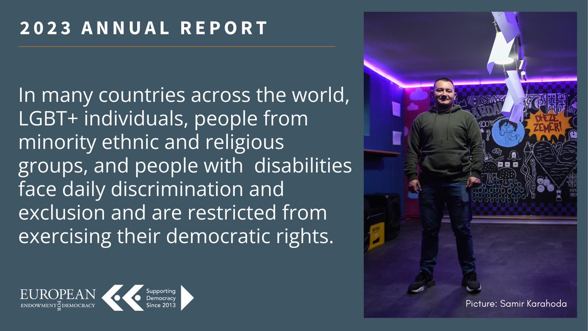 In many countries, LGBT+ individuals, people from minority groups, and people with disabilities face daily discrimination and are restricted from exercising their democratic rights. EED partners like Bubble Pub work tirelessly to advance LGBT+ rights: bit.ly/3Vr2pXU