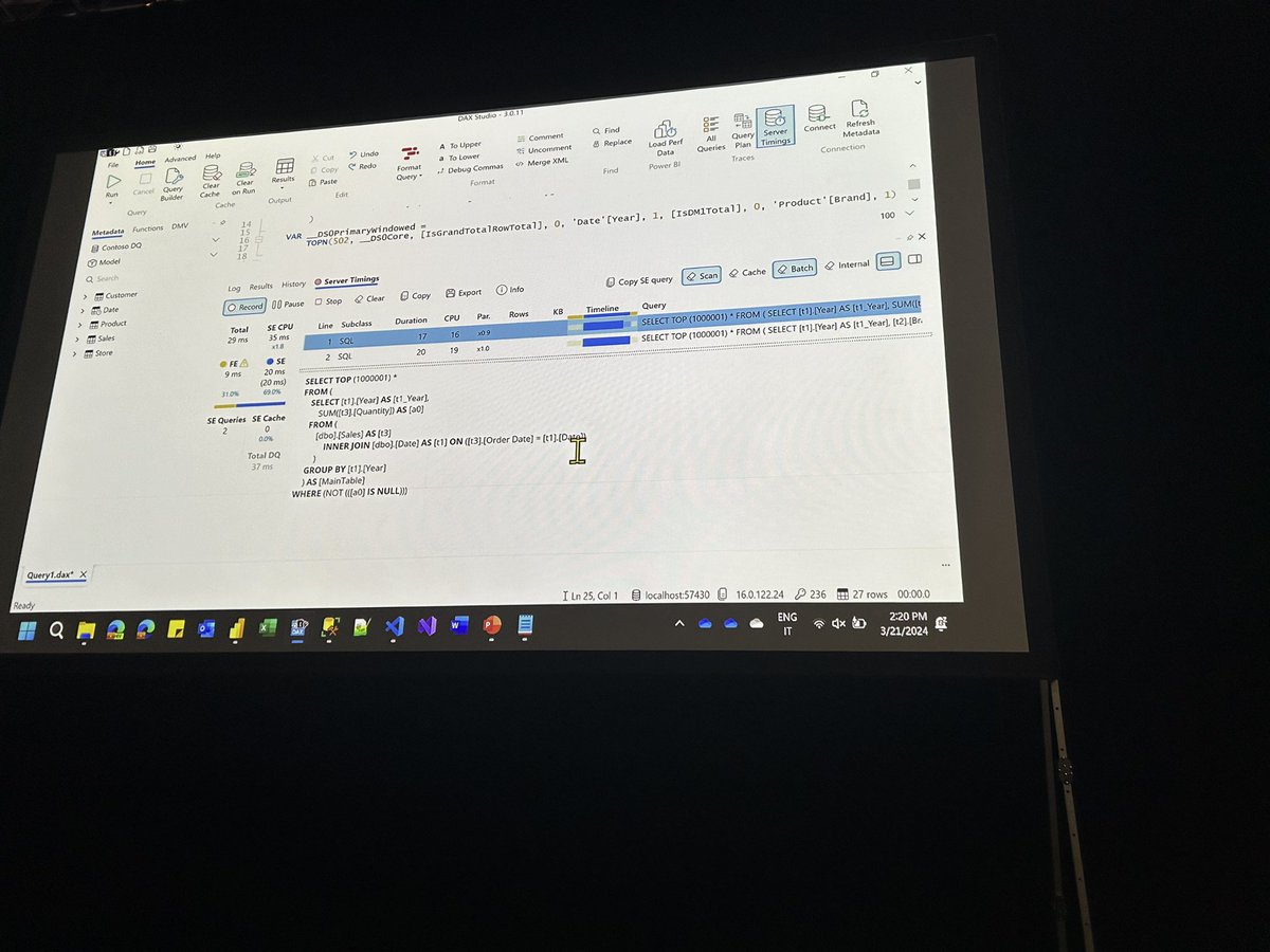 ambynet's tweet image. I enjoyed and learned a lot  from the #HappyDAXing session by @marcorus at #SQLBits2024 After the session I got a bonus track about #DAXOptimizer, thanks, gracie, gracias, Marco &amp;amp; #SQLBI