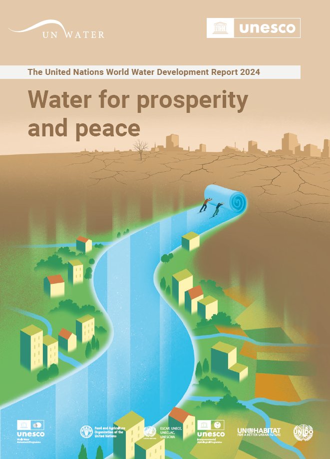 📢The UN World Water Development Report 2024 'Water for Prosperity and Peace' 💧🕊️ is OUT NOW! 💡Consult the full report, key messages, summary and related resources📚 in different languages. 👉unesco.org/reports/wwdr/e… #WWDR #WorldWaterReport #Peace