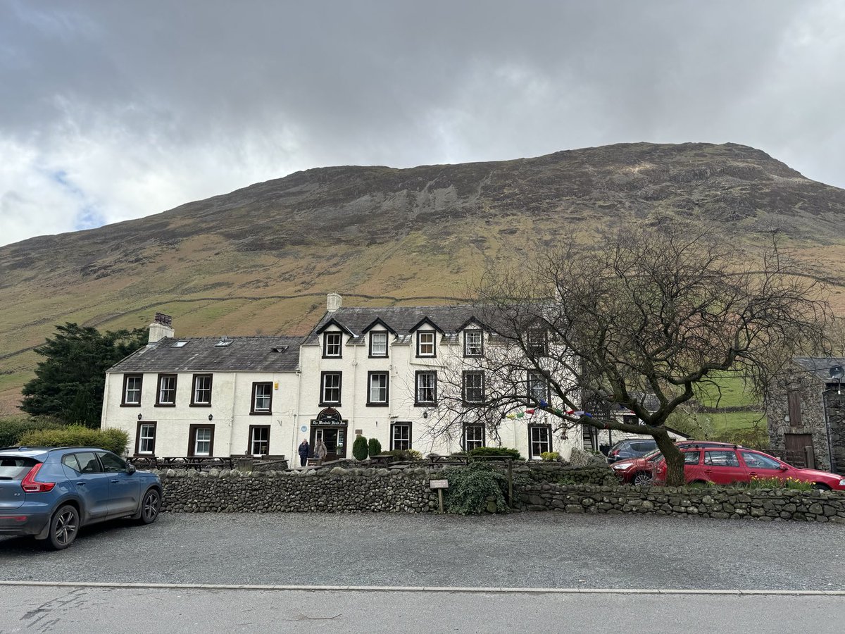 My favourite place to stay in the Lakes with the first target of the day, Yewbarrrow, in background