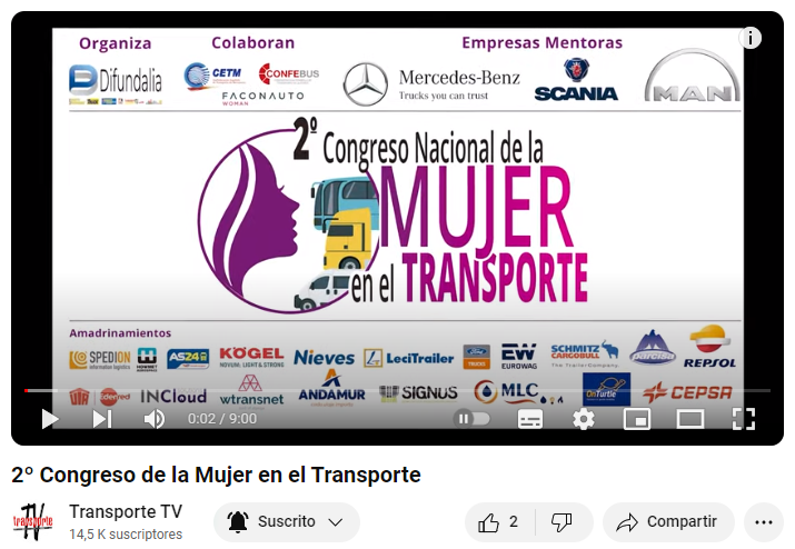 Vídeo resumen del 2º Congreso Nacional de la Mujer en el Transporte, organizado por @difundalia 

#CongresoMujerEnElTransporte