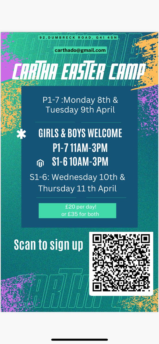 Rugby in Easter Holidays for all aged children @ShawlandsPe @Shawlands_pri @LangsidePri @BattlefieldPS @BlackfriarsP @cuthbertsonpri @AnnetteStreetPS @JHemminsgley @ActiveschoolsST