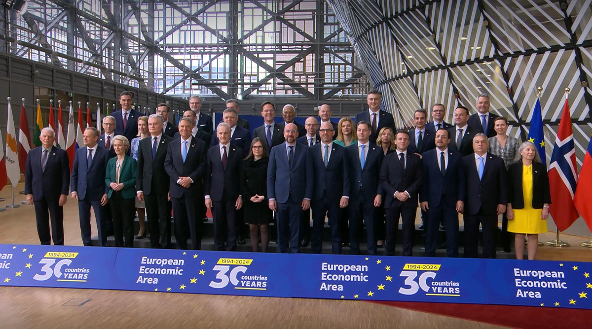 The @EUCouncil has invited the three EEA EFTA prime ministers to the Council of the European Union for a special anniversary roundtable. 🇮🇸🇱🇮🇳🇴🇪🇺 This is a rare opportunity for all 30 EEA leaders to meet. Follow live 👉video.consilium.europa.eu/event/en/27391