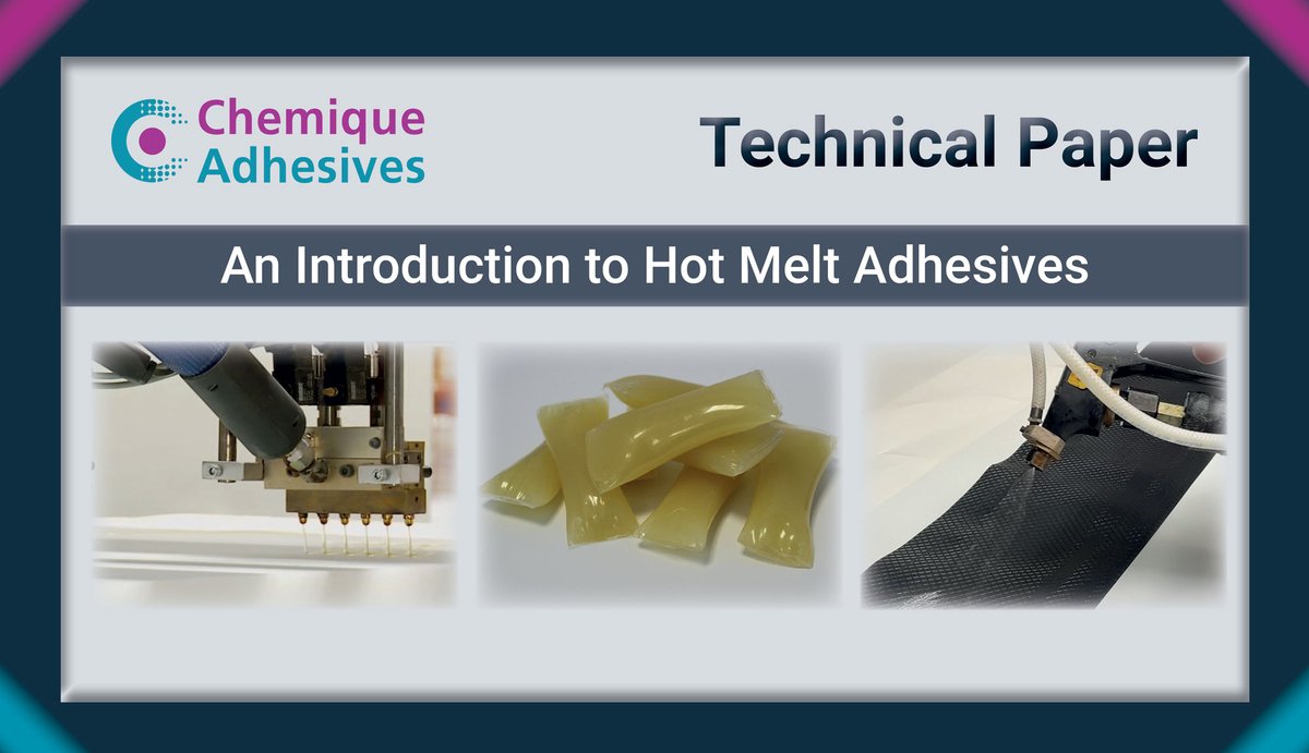 Chemiqueuk's tweet image. Take a look at our technical paper on hot melt adhesives. Our very own technical manager, Dr Keith Berry explains everything you need to know about the properties, formulation, application &amp;amp; advantages of hot melt adhesives.

👉 bit.ly/44yvbXk

#ukmfg #hotmelts