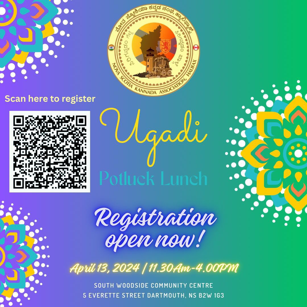 Namaskara Kannadigare,  Registrations are now open for the Ugadi Potluck event. Please scan the QR code to register.   Thank You, NSKA