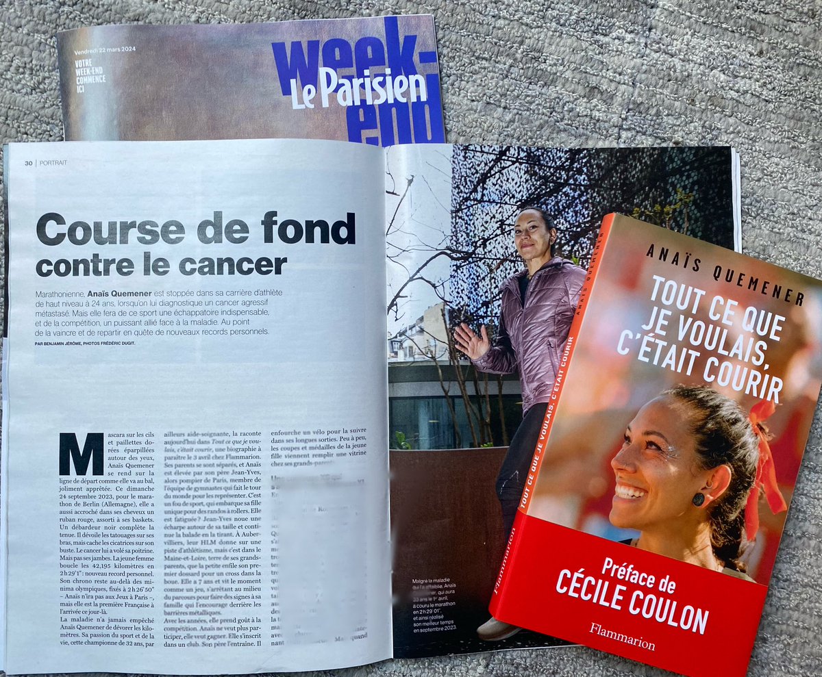 AnneB (@anneblondat) on Twitter photo 🗞 A lire le formidable portrait <a href="/ANAQMNR/">Quemener Anaïs</a> sur 4 pages mais 200 autres incroyables dans #toutcequejevoulaiscetaitcourir le 3 avril #enlibrairie
Merci <a href="/benj_jerome/">Benjamin Jérôme</a>
#recit #marathon #championne #sport 🗞 A lire le formidable portrait <a href="/ANAQMNR/">Quemener Anaïs</a> sur 4 pages mais 200 autres incroyables dans #toutcequejevoulaiscetaitcourir le 3 avril #enlibrairie
Merci <a href="/benj_jerome/">Benjamin Jérôme</a>
#recit #marathon #championne #sport