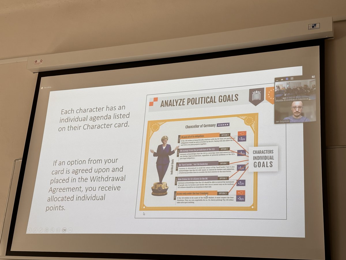 Monika Brusenbauch Meislova (@monikameislova) on Twitter photo Happy to host <a href="/jangrzymski/">Jan Grzymski</a> of <a href="/JagiellonskiUni/">Uniwersytet Jagielloński</a> in my class. Creator of the <a href="/BrexitBoardGame/">How to Win Brexit? Political Board Game</a>, he'll guide us through #HowToWinBrexit - online now to explain the rules, but live in 4 weeks for an immersive #Brexit negotiation experience. Can't wait! 🇬🇧🎲
#GameBasedLearning Happy to host <a href="/jangrzymski/">Jan Grzymski</a> of <a href="/JagiellonskiUni/">Uniwersytet Jagielloński</a> in my class. Creator of the <a href="/BrexitBoardGame/">How to Win Brexit? Political Board Game</a>, he'll guide us through #HowToWinBrexit - online now to explain the rules, but live in 4 weeks for an immersive #Brexit negotiation experience. Can't wait! 🇬🇧🎲
#GameBasedLearning